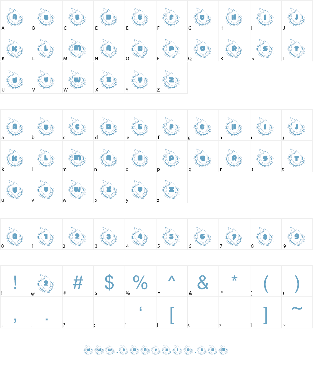 101! Clownin' Around Font Character